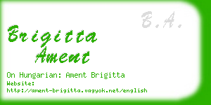 brigitta ament business card
